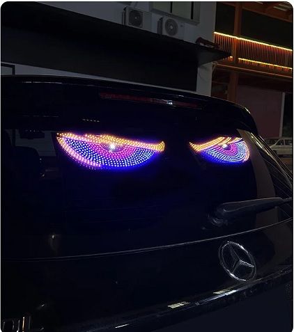 Devil Eyes Light Car Windshield Dynamic LED Matrix Panel Screen Light for Car Truck Window Decor Lighting