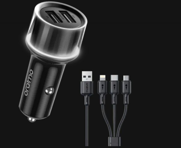 oraimo Highway 15 15.5W Car Charger with 3-in-1 Cable