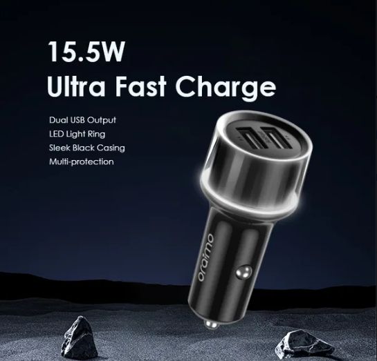 oraimo Highway 15 15.5W Car Charger with 3-in-1 Cable
