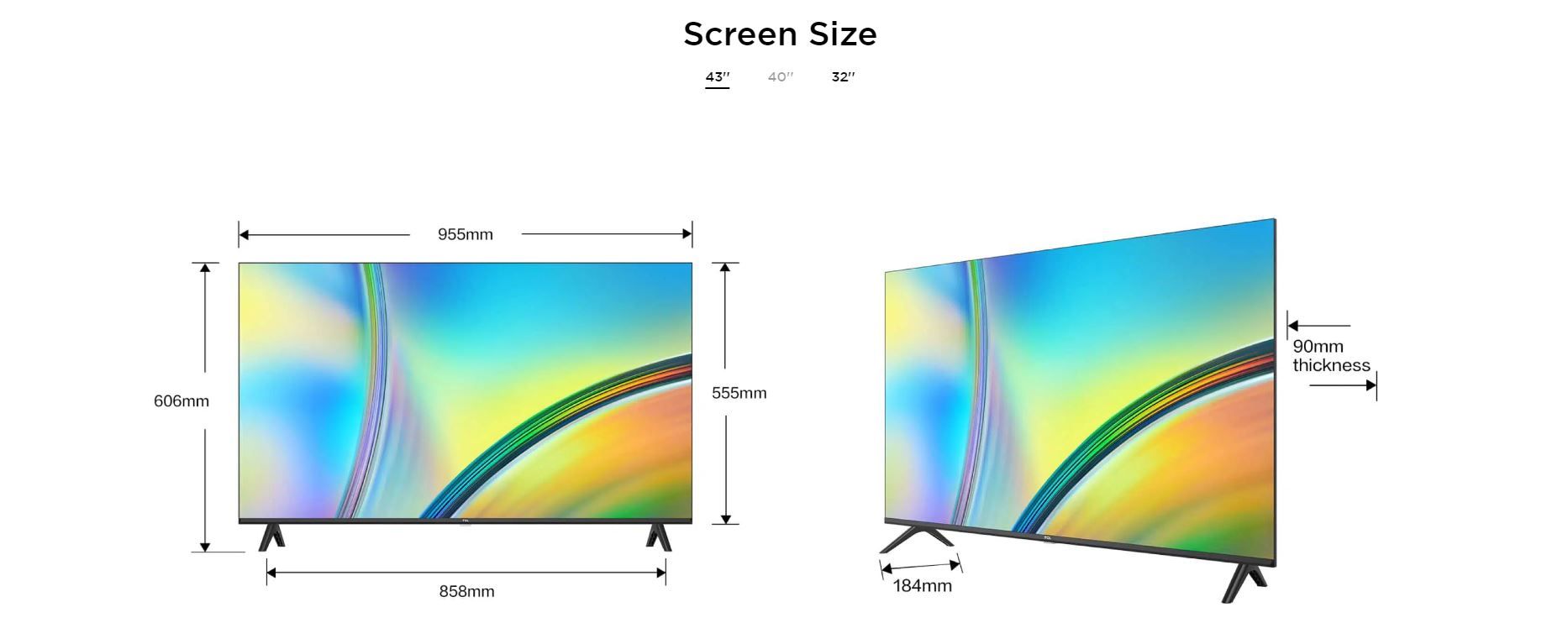 TCL 32S5400 S Series, 32" FHD/HD HDR Smart TV - Black