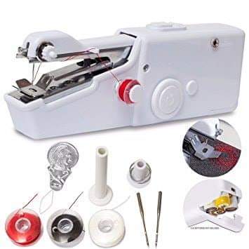 Hand Held Sewing Machine, Portable Electric Handheld Sewing Machine, Mini Handy Stitch Needlework Cordless(White)