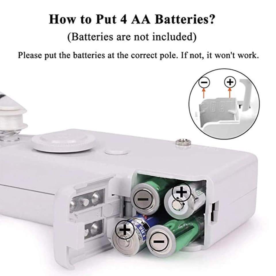 Hand Held Sewing Machine, Portable Electric Handheld Sewing Machine, Mini Handy Stitch Needlework Cordless(White)