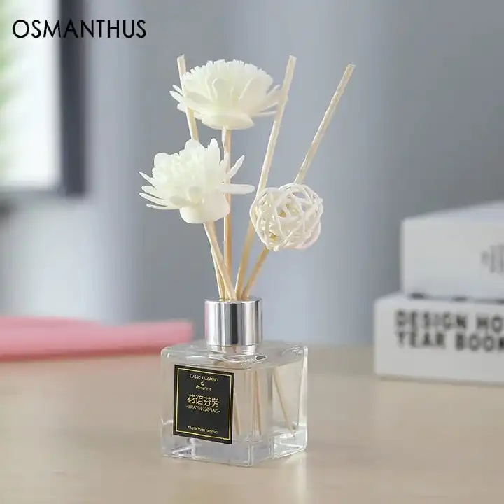 Aromatherapy reed diffuser with a 50ml Fragrance Aromatherapy Glass Bottle Reed Diffuser Scent