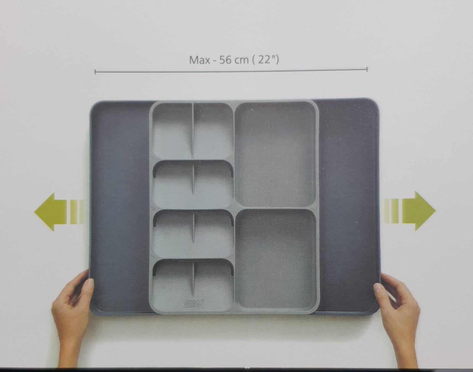 DRAWER ORGANIZER TRAY, PLASTIC CUTLERY STORAGE FOR KITCHEN DRAWER, FLATWARE AND UTENSIL HOLDER DIVIDER FOR SPOONS FORKS KNIVES TABLEWARE, 5 COMPARTMENT,