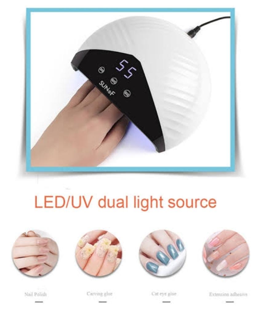 3 TIME SETTINGS SUN5F AUTOMATIC SENSING NAIL DRYING LED UV LAMP KIT UV LED NAIL DRYER MINI LAMP PORTABLE CURING LIGHT FOR GEL NAIL POLISH,(WHITE