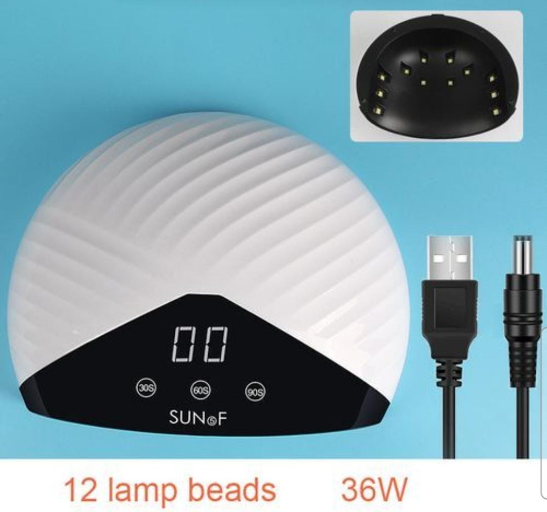 3 TIME SETTINGS SUN5F AUTOMATIC SENSING NAIL DRYING LED UV LAMP KIT UV LED NAIL DRYER MINI LAMP PORTABLE CURING LIGHT FOR GEL NAIL POLISH,(WHITE