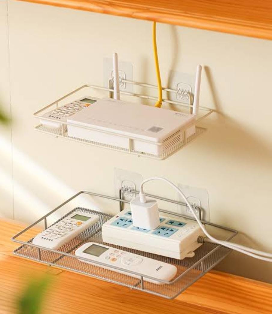 STORE SET TOP BOX STAND | WIFI ROUTER HOLDER WOODEN WALL SHELVES | SETUP BOX STAND FOR HOME | WALL MOUNT STYLISH WIFI ROUTER HOLDER TV CABINET LIVING ROOM FURNITURE