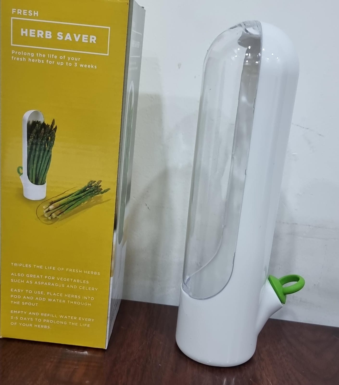 HERB SAVER BEST KEEPER VEGETABLE FRESH CORIANDER, MINT ASPARAGUS CONTAINERS FOR FRIDGE STORAGE BOTTLE HERB PROTECTOR