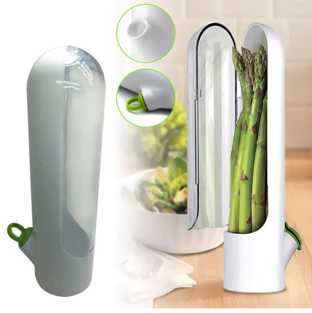 HERB SAVER BEST KEEPER VEGETABLE FRESH CORIANDER, MINT ASPARAGUS CONTAINERS FOR FRIDGE STORAGE BOTTLE HERB PROTECTOR