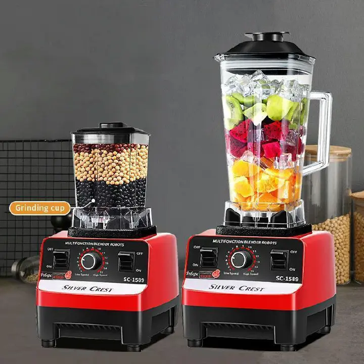 SILVER CREST PROFESSIONAL BLENDER, SMOOTHIE BLENDER, FRUIT JUICER, 1500W HIGH POWER HOME AND COMMERCIAL BLENDER, BLENDER FOR KITCHEN 2500ML FOR CRUSHING ICE, FROZEN DESSERT, FRUIT