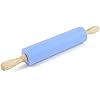 SILICONE ROLLING PIN FOR BAKING NON-STICK ROLLING PIN DOUGH ROLLER WOODEN HANDLE KITCHEN ACCESSORIES PASTRY ROLLER