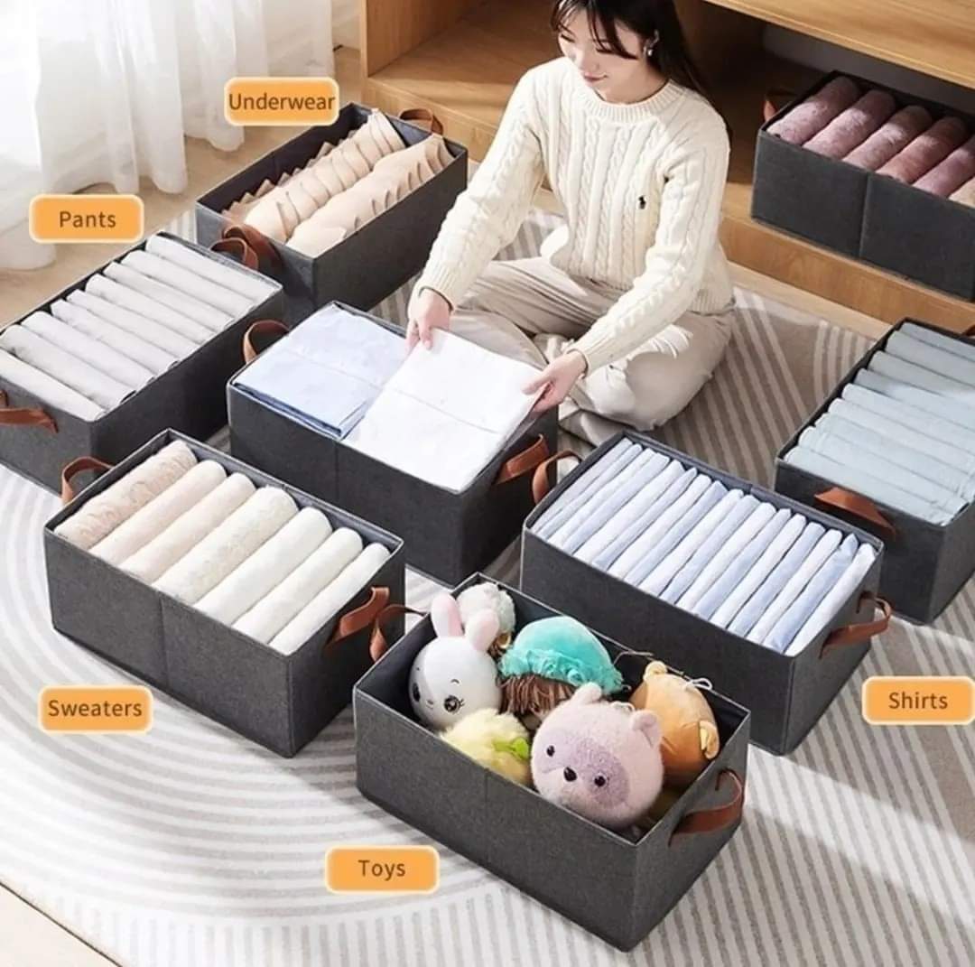 LARGE STORAGE BAGS, CLOTHES STORAGE BINS FOLDABLE CLOSET ORGANIZERS STORAGE CONTAINERS WITH REINFORCED HANDLE FOR CLOTHING, BLANKET, COMFORTERS, BED SHEETS, PILLOWS AND TOYS (GRAY)