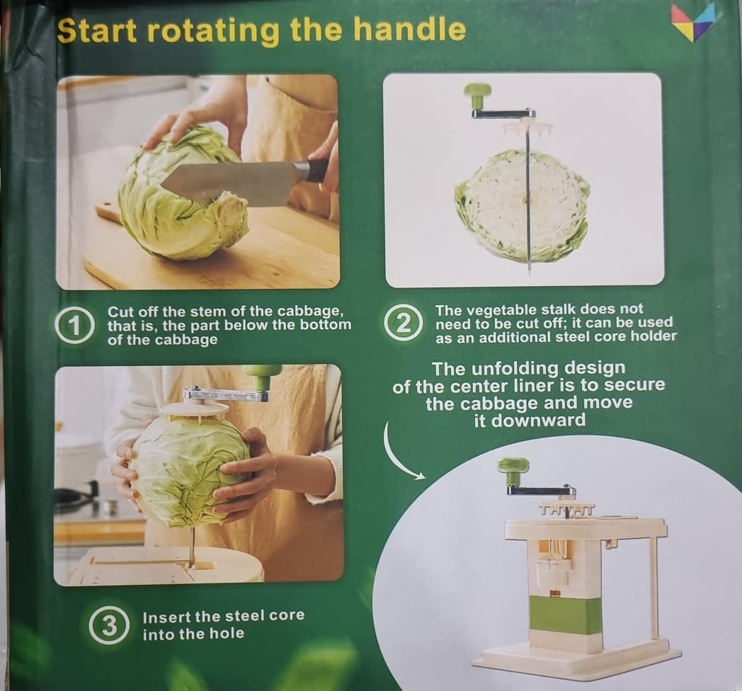 MANUAL CABBAGE CUTTER VEGETABLE CABBAGE CHOPPER NON SLIP MANUAL CABBAGE CUTTER FOR COMMERCIAL HOME CABBAGE SLICER MULTIFUNCTIONAL HOUSEHOLD HAND VEGETABLE TURNING SLICER SAUERKRAUT CUTTER COLESLAW