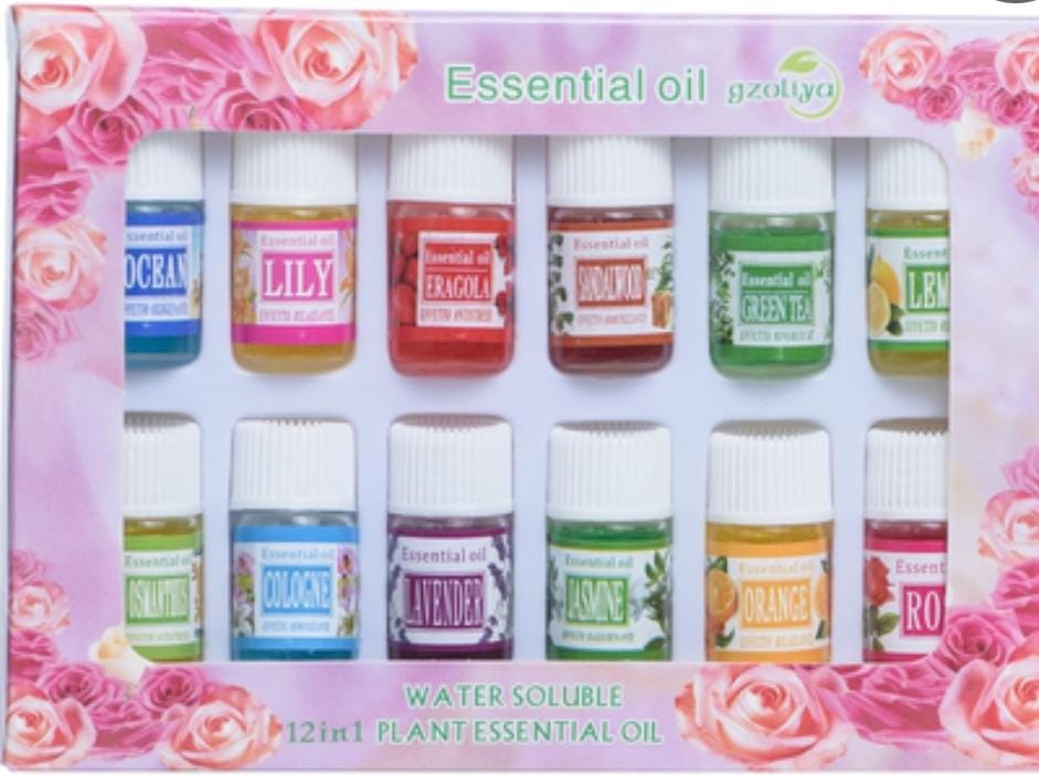 ESSENTIAL OILS SET -ESSENTIAL OILS - 100% NATURAL ESSENTIAL OILS-PERFECT FOR DIFFUSER, HUMIDIFIER, AROMATHERAPY, MASSAGE, SKIN & HAIR CARE FRAGRANCE SCENTS BLENDS OIL GIFT SET FOR CANDLE MAKING, AROMA