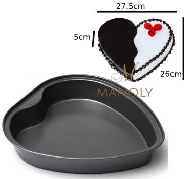 HEART SHAPED NON-STICK CAKE PAN, ALUMINUM CAKE TIN, DIY BAKING MOLD TOOL FOR HEART CAKE PAN,HEART SHAPED PUDDING CAKE BAKING PAN,BAKING TOOLS FOR CHRISTMAS, BIRTHDAY, & PARTY DESSERTS WEDDING BIRTHDAY