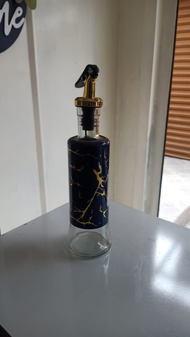 MARBLE OIL JAR CERAMIC EDIBLE OIL DISPENSER BOTTLE, OLIVE OIL SUB-BOTTLING FOR KITCHEN SEASONING STORAGE