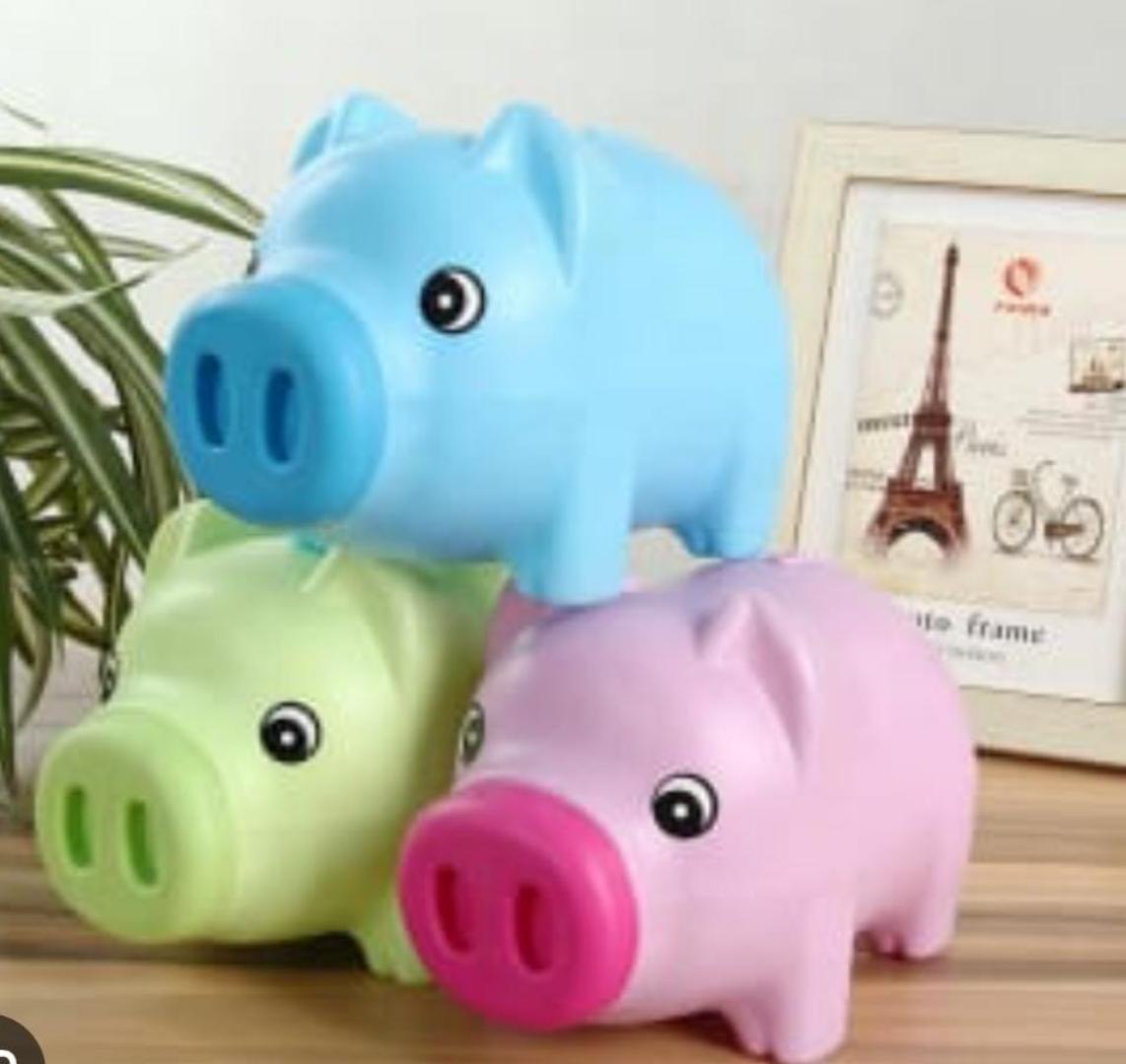 PIGGY BANK FOR KIDS, PLASTIC COIN BANK, UNBREAKABLE MONEY BANKS, CUTE PIGGY BANKS FOR KIDS, FIRST MONEY BOX, BEST BIRTHDAY GIFTS HOME DECORATION PINK & GREEN