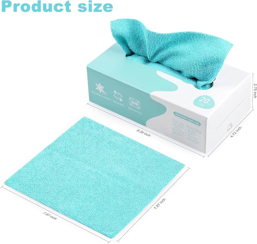 20PIECES PACK OF MULTIFUNCTIONAL MICROFIBRE WIPING TOWELSMULTI-PURPOSE REUSABLE CLEANING WIPES RAGS,LINT FREE,SCRATCH & STREAK-FREE CLOTH FOR CAR,SMALL MICROFIBER TOWELS FOR HOUSE WASH