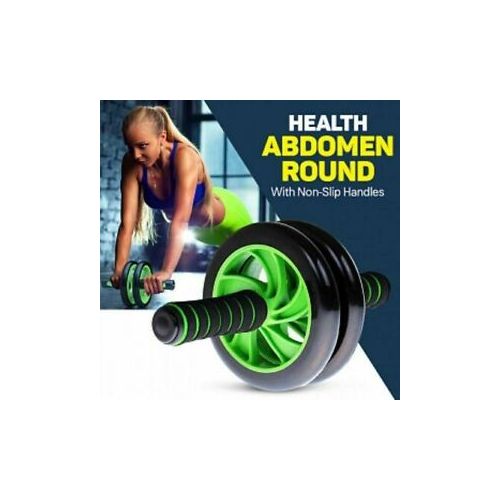 AB Double Wheel Roller Exerciser For Abdominal And Stomach Exercise Training With FREE Knee Mat