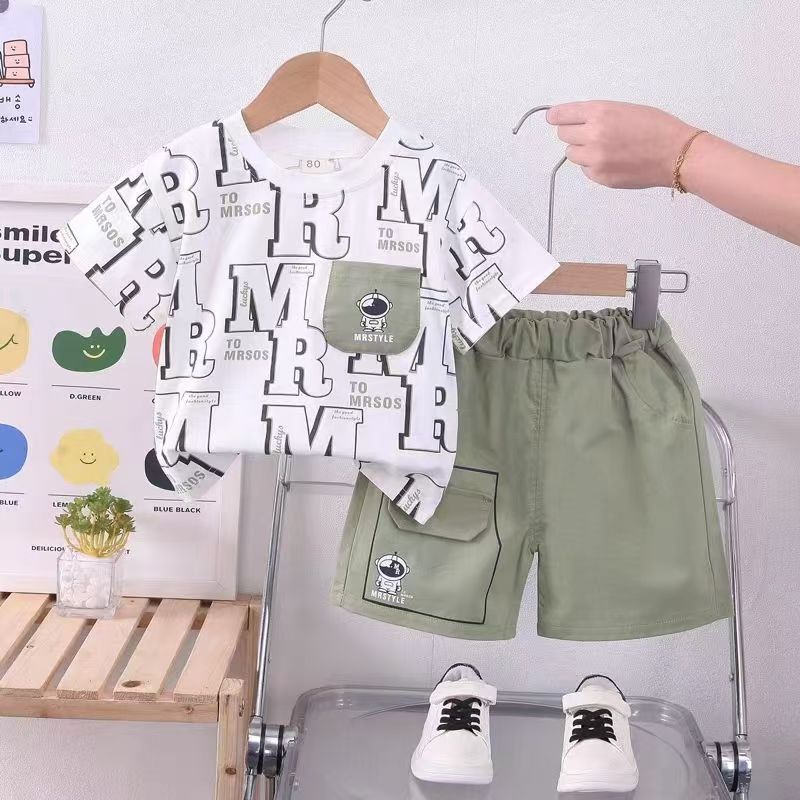 BibiCola Baby boys clothes fashion summer boys clothing set cotton T-shirt + shorts 2pcs outfits children clothes for 1-5Y