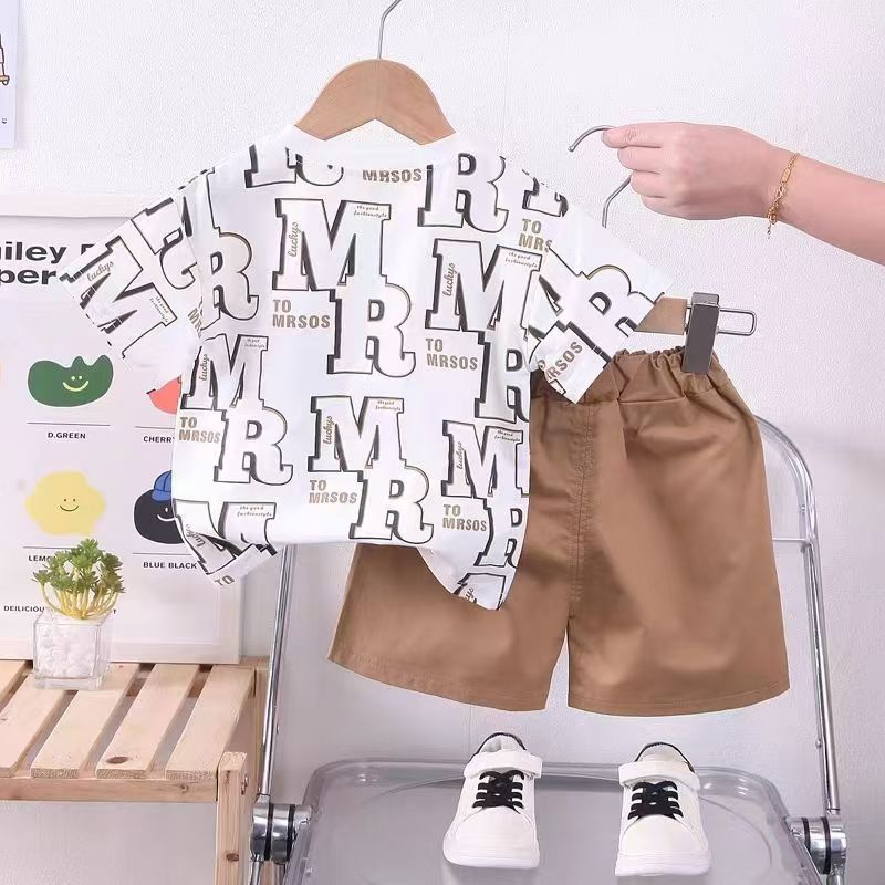 BibiCola Baby boys clothes fashion summer boys clothing set cotton T-shirt + shorts 2pcs outfits children clothes for 1-5Y