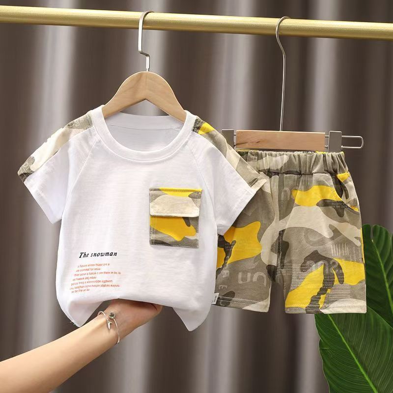Children's Vest Suit   Kids Clothes  Suit Summer Sleeveless T Shirt shorts Boys Tracksuit Outfits