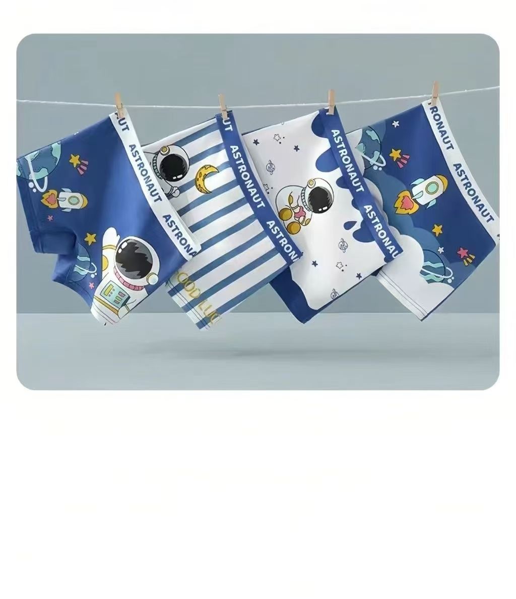 4 PCS Children's cotton underwear boys boxer briefs underwear corners boys in big boy shorts