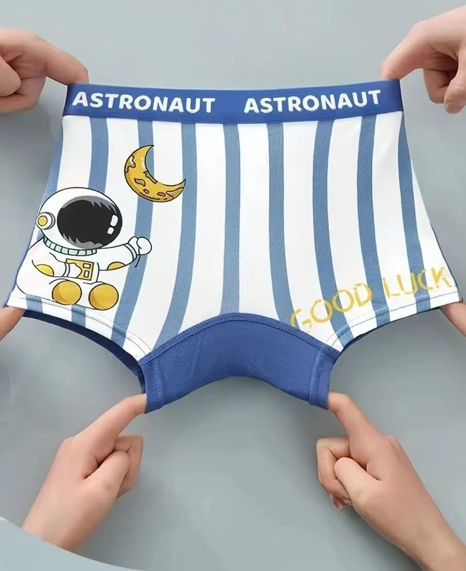 4 PCS Children's cotton underwear boys boxer briefs underwear corners boys in big boy shorts