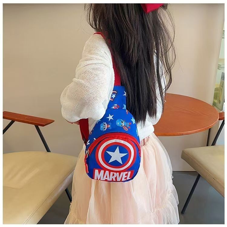 Children's cartoon new crossbody bag handsome backpack for babies going out cute shoulder bag chest bag change boys shoulder bag