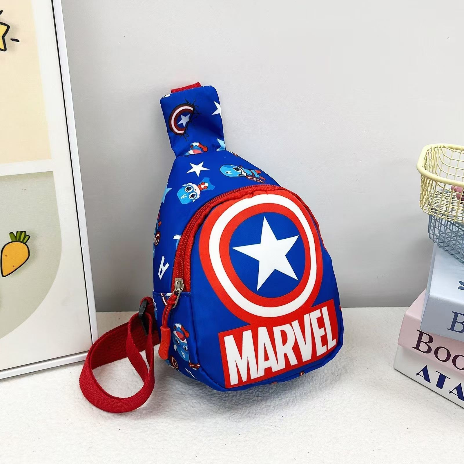 Children's cartoon new crossbody bag handsome backpack for babies going out cute shoulder bag chest bag change boys shoulder bag