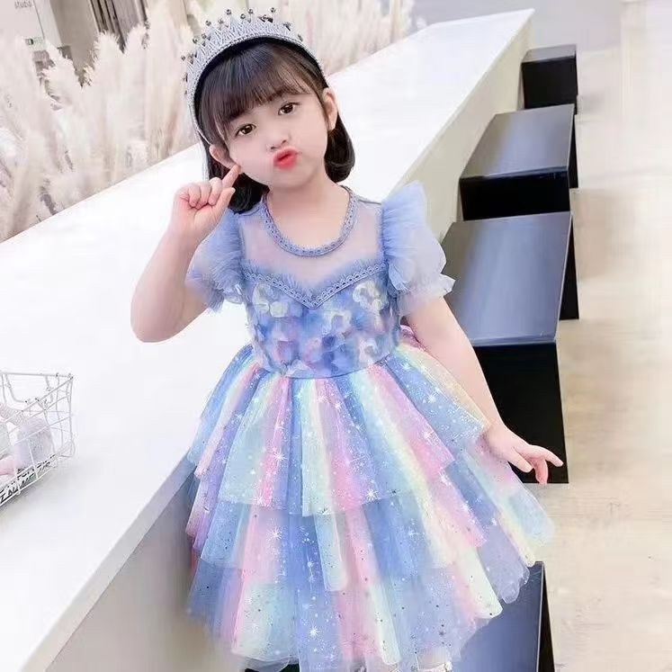 Newborn Baby Flower Dress New Summer Cute Baby Girl Clothes Tulle Lace Baby Christmas Party Dress