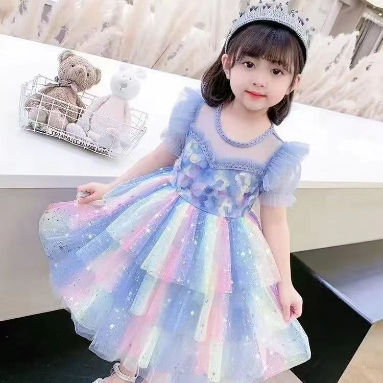 Newborn Baby Flower Dress New Summer Cute Baby Girl Clothes Tulle Lace Baby Christmas Party Dress