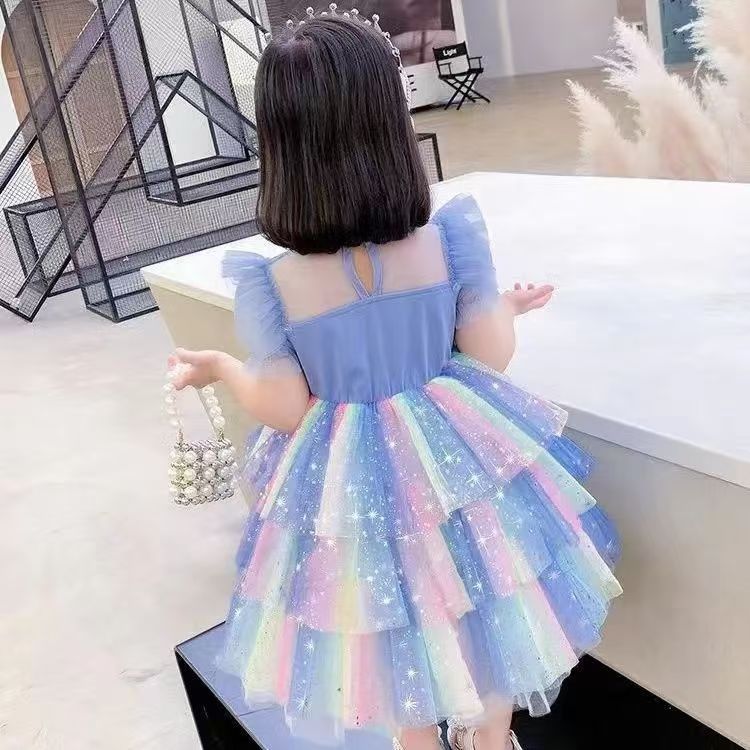 Newborn Baby Flower Dress New Summer Cute Baby Girl Clothes Tulle Lace Baby Christmas Party Dress