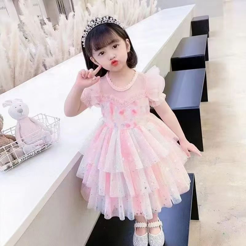 Newborn Baby Flower Dress New Summer Cute Baby Girl Clothes Tulle Lace Baby Christmas Party Dress