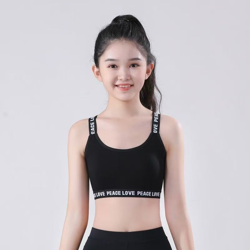 （2 PCS）Girl's Bra Brassiere Sport Student Lingerie Maiden Teenager Girls Children Underwear Underclothes Girl Bralette