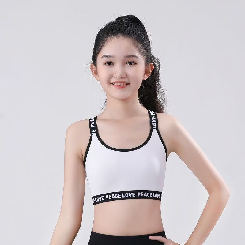 （2 PCS）Girl's Bra Brassiere Sport Student Lingerie Maiden Teenager Girls Children Underwear Underclothes Girl Bralette