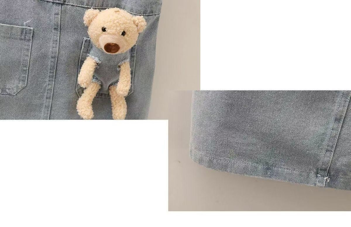 Children Dresses For Girls Denim Dress Summer Strapless Dress Pattern Girls Clothing Short Sleeve Child Clothes Denim T-Shirts