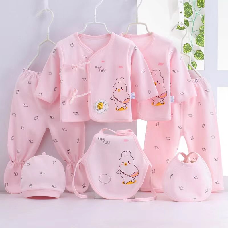 7 Pieces Autumn Newborn Clothing Fashion Cotton Infant Underwear Baby Boys Girls Suits Set Clothes for 0-4M