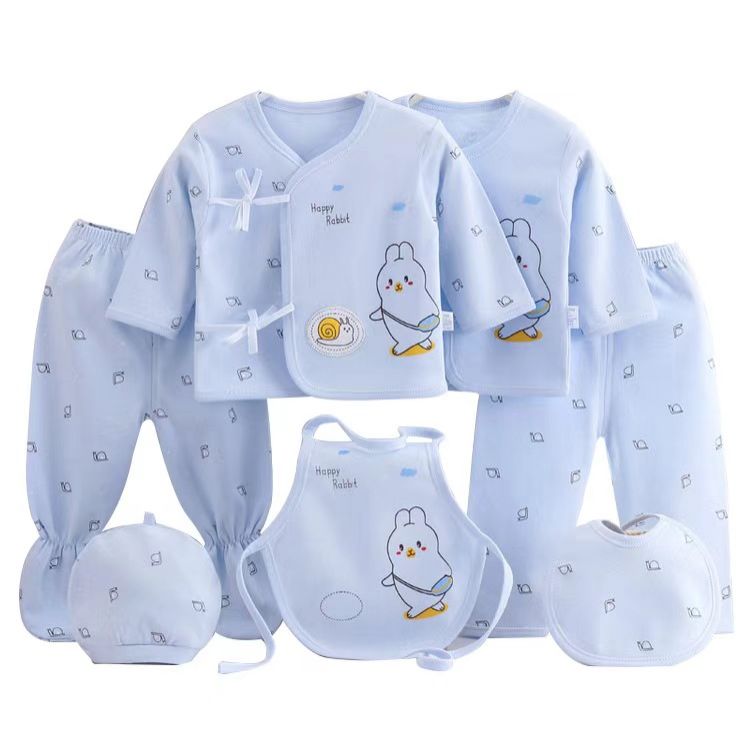 7 Pieces Autumn Newborn Clothing Fashion Cotton Infant Underwear Baby Boys Girls Suits Set Clothes for 0-4M