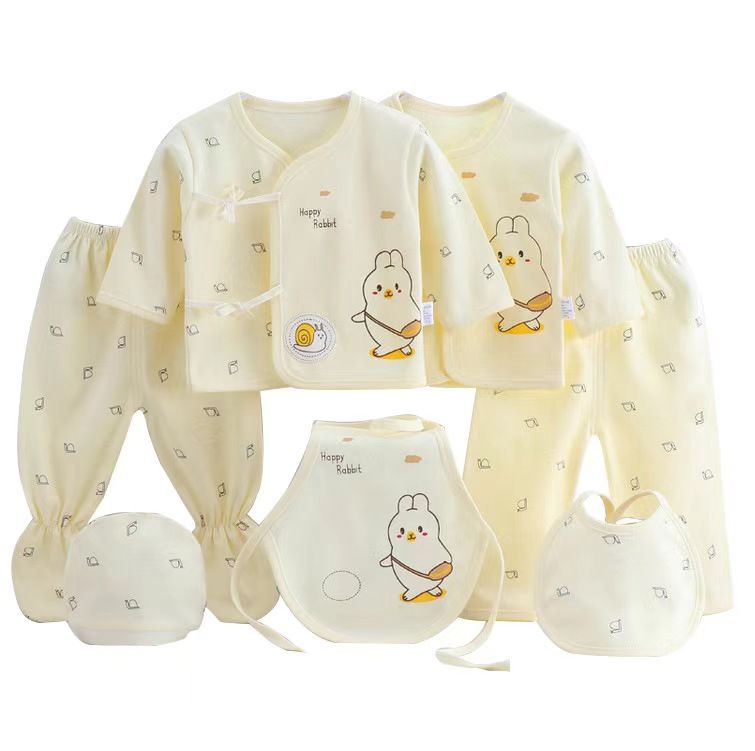 7 Pieces Autumn Newborn Clothing Fashion Cotton Infant Underwear Baby Boys Girls Suits Set Clothes for 0-4M