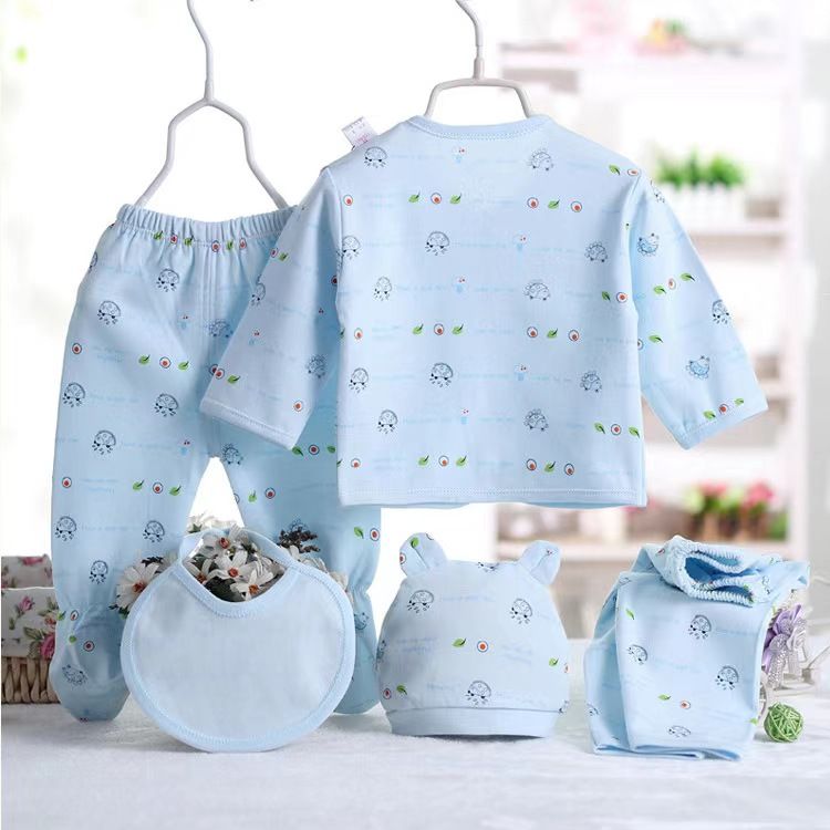 5PCS/set Newborn Baby Boy Girl Clothing Set 0-3 Months 100% Cotton Cartoon Animal Underwear New Born Babies Clothes Homewear