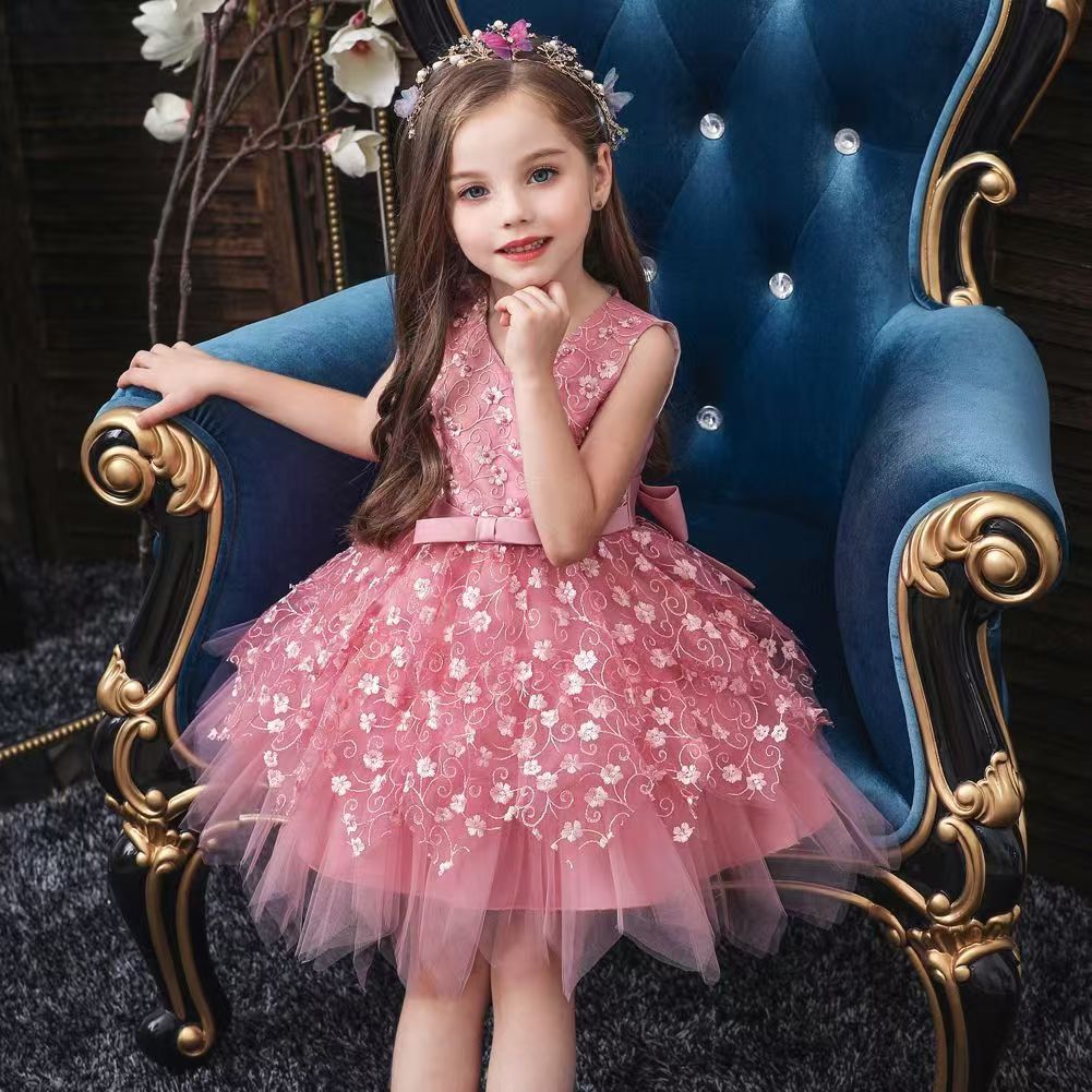 Girls Dress kids Sequin Elegant Pageant Party Dress Girls clothes Christmas costumes for children