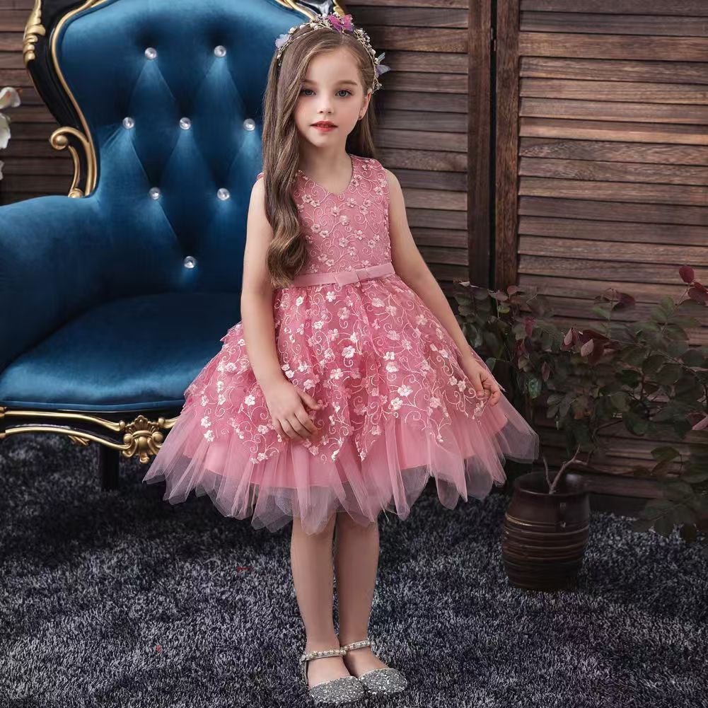 Girls Dress kids Sequin Elegant Pageant Party Dress Girls clothes Christmas costumes for children