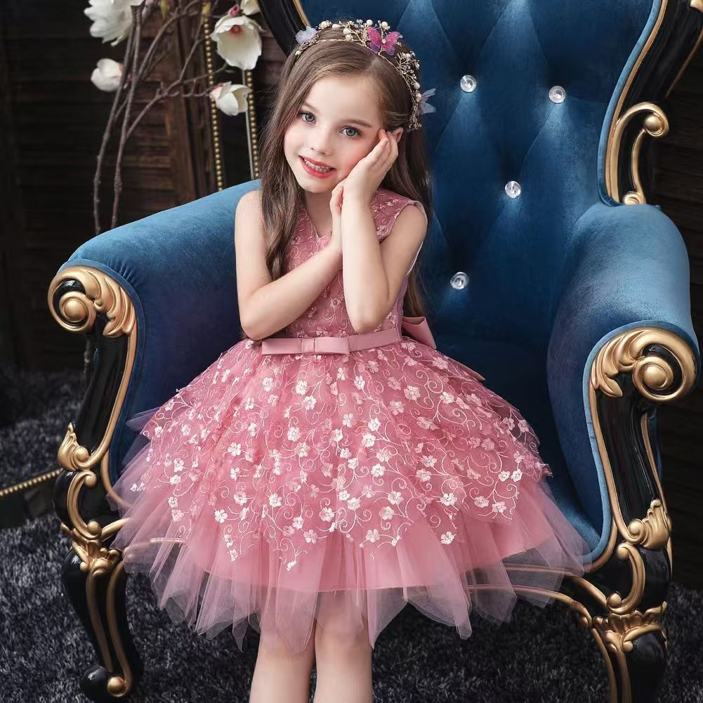 Girls Dress kids Sequin Elegant Pageant Party Dress Girls clothes Christmas costumes for children