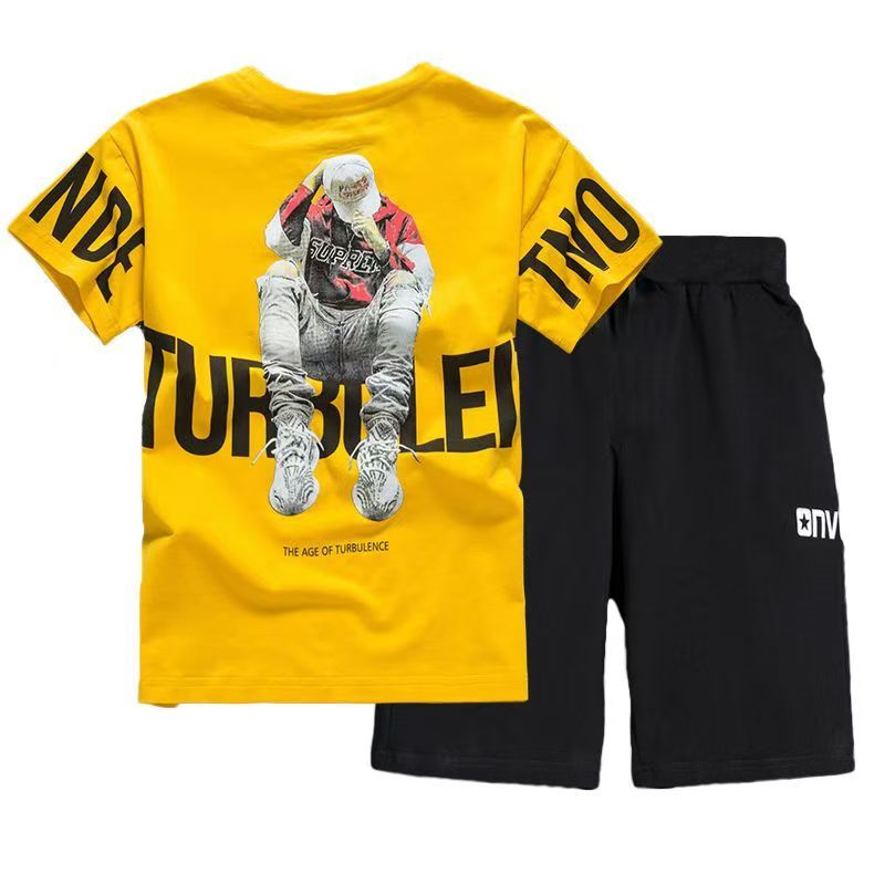 Boys Clothing Sets Summer Casual Outfit T-shirt + Pants Boys Clothes Children Clothing Suit Kids Tracksuit Teen 6 8 9 10 12 Year