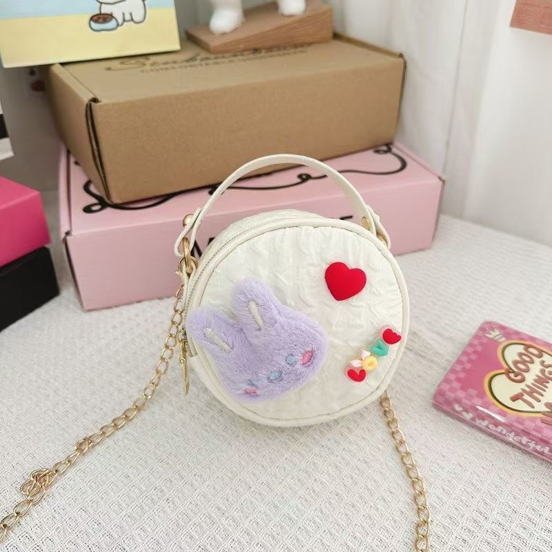 Children's Chain Bag Princess Fashion Flowers Small Round Bag Hand Bag Mini Cute Girl Messenger Bag