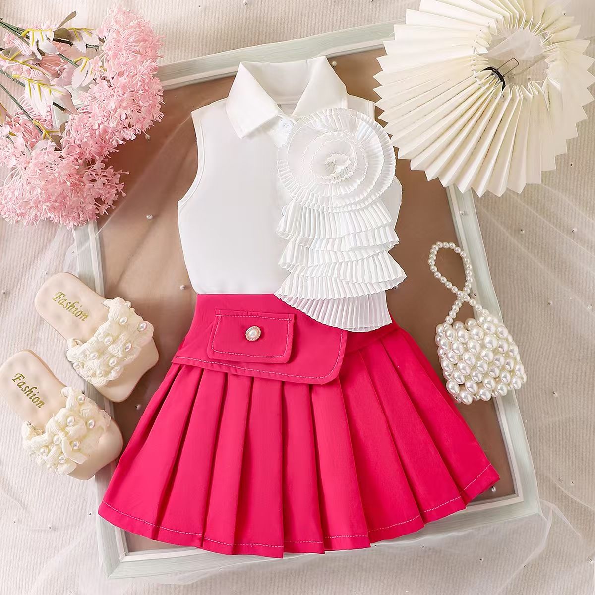 Girls Dress Summer Flower Mesh Dresses For Kids Girl Clothes Children Birthday Princess Tutu Dress Clothing