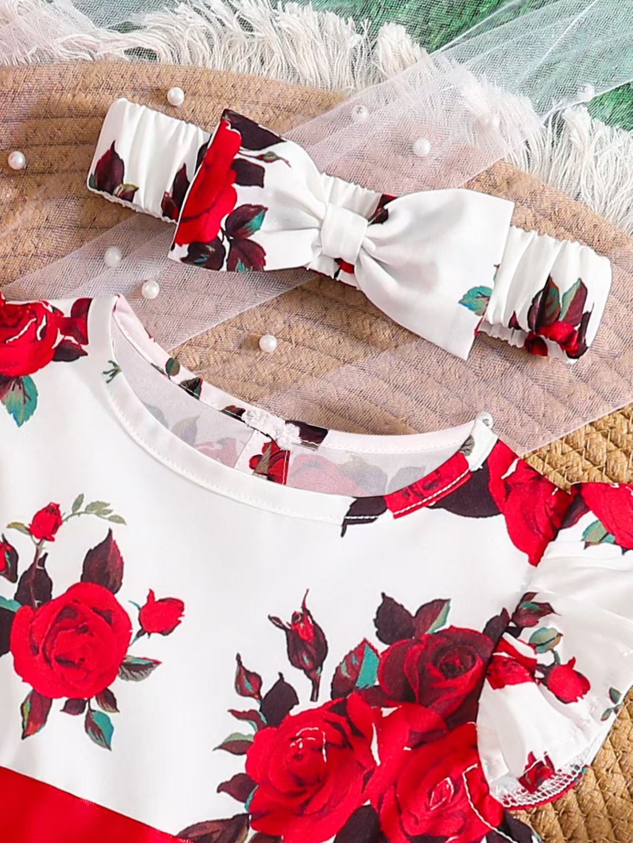 Sweet Baby Kids Girl Floral Pattern Cotton Dress Princess Dress Summer Girl Dressses Gift