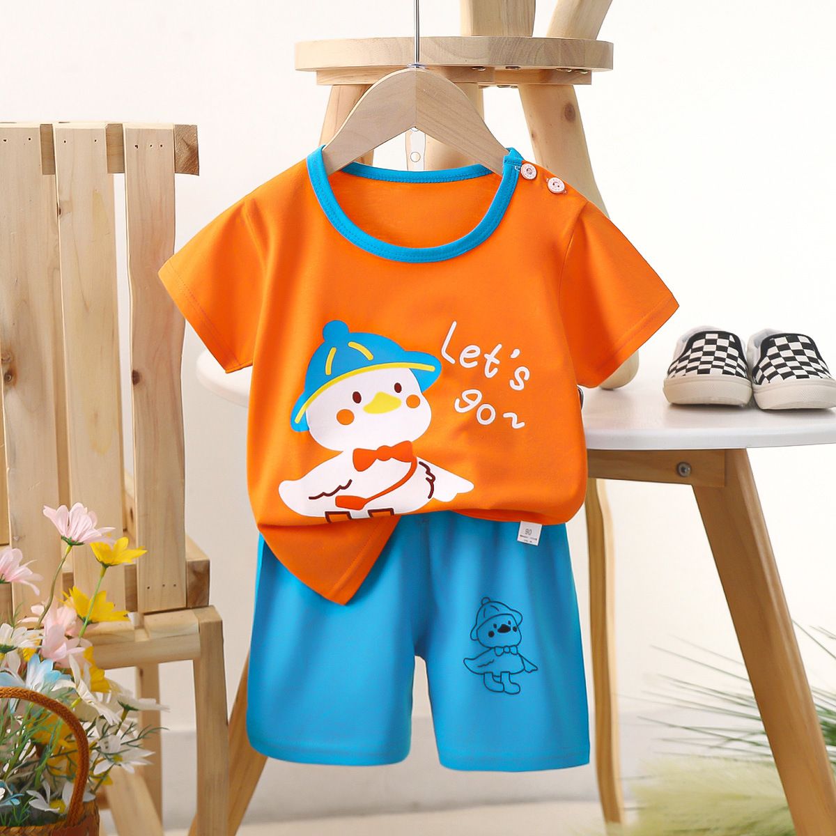 Cartoon Shark Striped Tshirt +shorts Baby Boy Clothes Sport Clothing Tracksuit Toddler Clothing Sets Baby Girl Casual Clothing