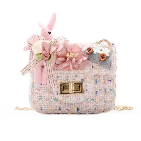 Children's bag girl's cartoon flower single shoulder bag small fragrant wind crossbody bag baby zero wallet candy bag